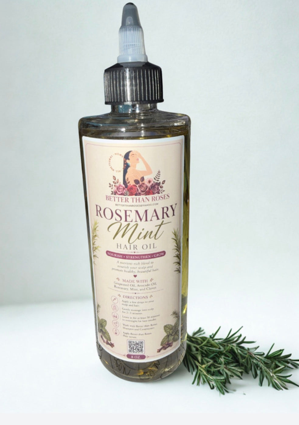 Rosemary Mint Hair Oil 8 oz.