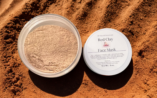 Red Clay Face Mask powder- (4 oz.)